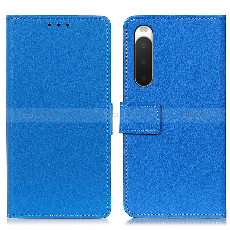 Handytasche Stand Schutzhülle Flip Leder Hülle M08L für Sony Xperia 10 IV SOG07 Blau