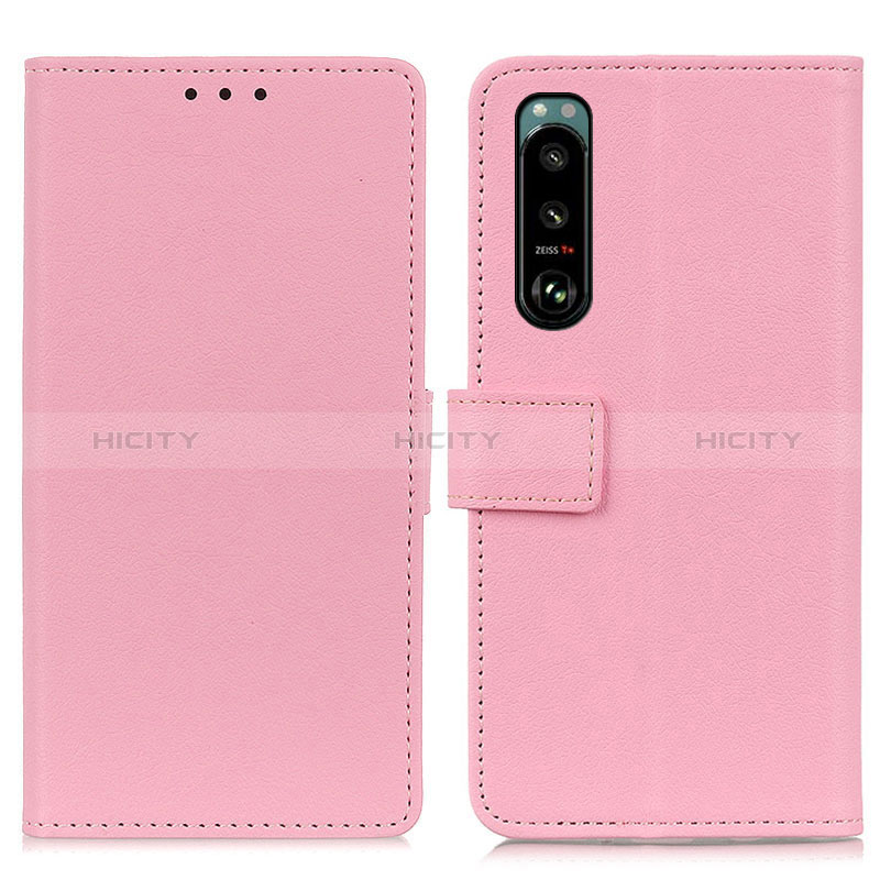 Handytasche Stand Schutzhülle Flip Leder Hülle M08L für Sony Xperia 5 III Rosa Plus