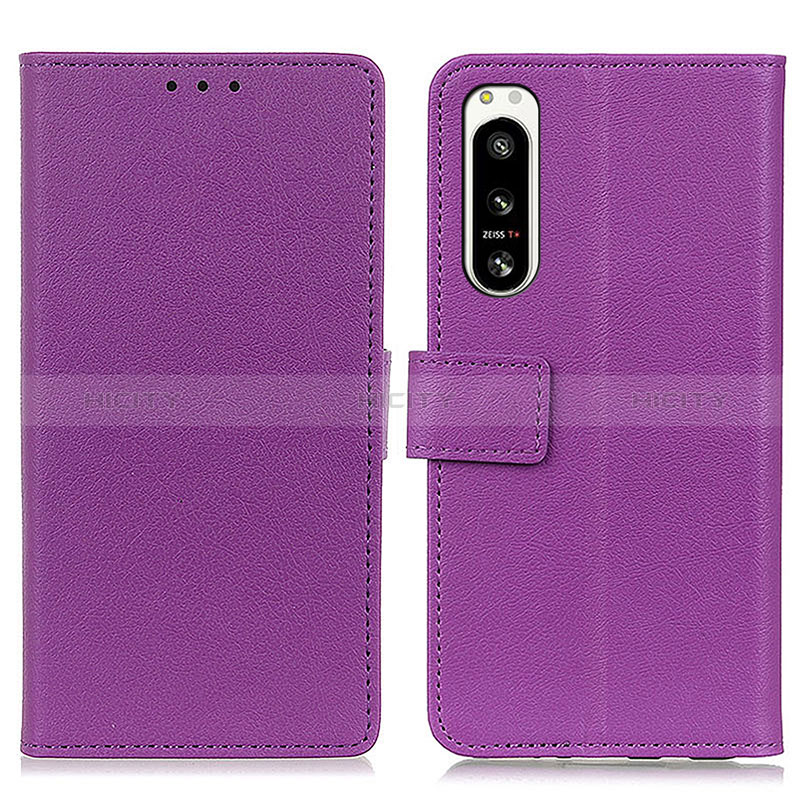 Handytasche Stand Schutzhülle Flip Leder Hülle M08L für Sony Xperia 5 IV Violett