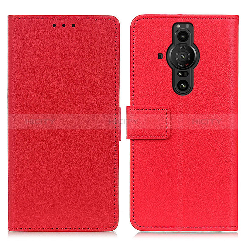 Handytasche Stand Schutzhülle Flip Leder Hülle M08L für Sony Xperia PRO-I Rot