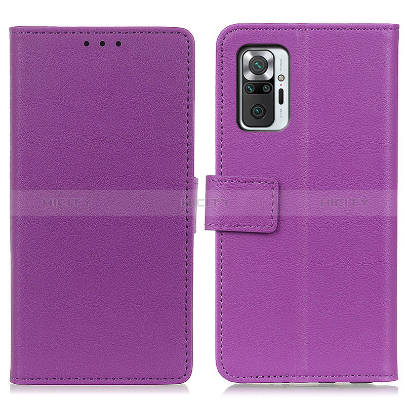 Handytasche Stand Schutzhülle Flip Leder Hülle M08L für Xiaomi Redmi Note 10 Pro 4G Violett