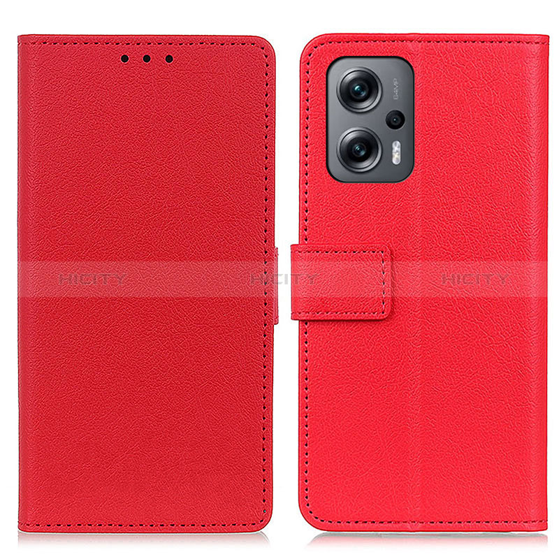 Handytasche Stand Schutzhülle Flip Leder Hülle M08L für Xiaomi Redmi Note 11T Pro+ Plus 5G Rot Plus