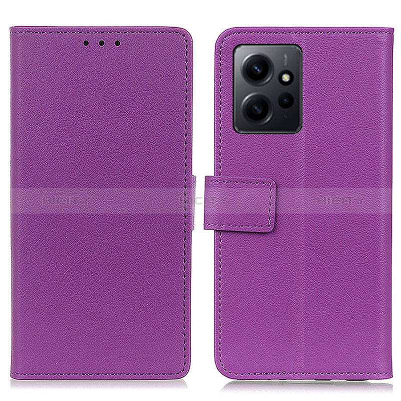 Handytasche Stand Schutzhülle Flip Leder Hülle M08L für Xiaomi Redmi Note 12 4G Violett Plus