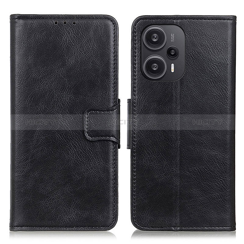 Handytasche Stand Schutzhülle Flip Leder Hülle M09L für Xiaomi Poco F5 5G Schwarz Plus