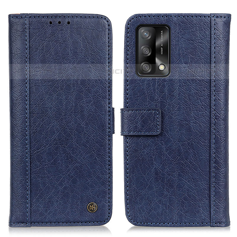 Handytasche Stand Schutzhülle Flip Leder Hülle M10L für Oppo A74 4G Blau