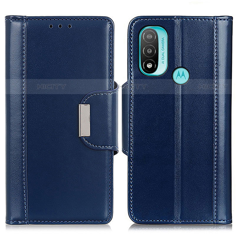 Handytasche Stand Schutzhülle Flip Leder Hülle M11L für Motorola Moto E30 Blau