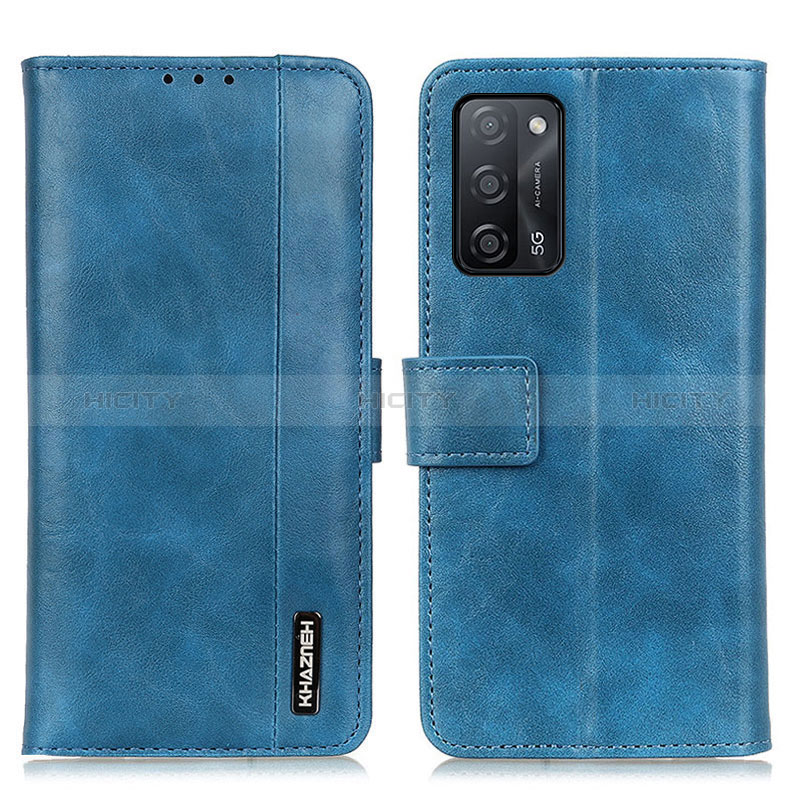 Handytasche Stand Schutzhülle Flip Leder Hülle M11L für Oppo A56 5G Blau