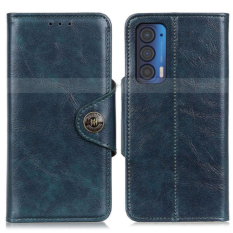 Handytasche Stand Schutzhülle Flip Leder Hülle M12L für Motorola Moto Edge (2021) 5G Blau