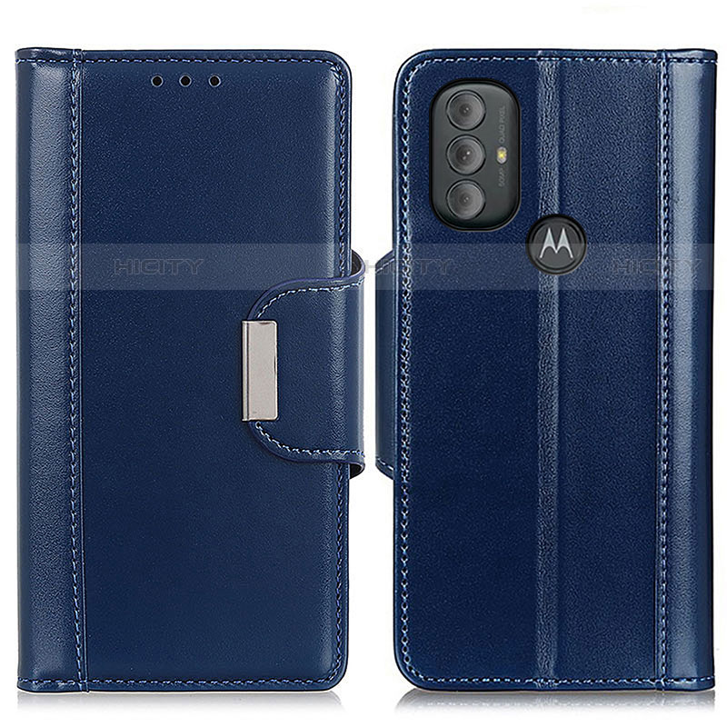 Handytasche Stand Schutzhülle Flip Leder Hülle M12L für Motorola Moto G Play (2023) Blau Plus