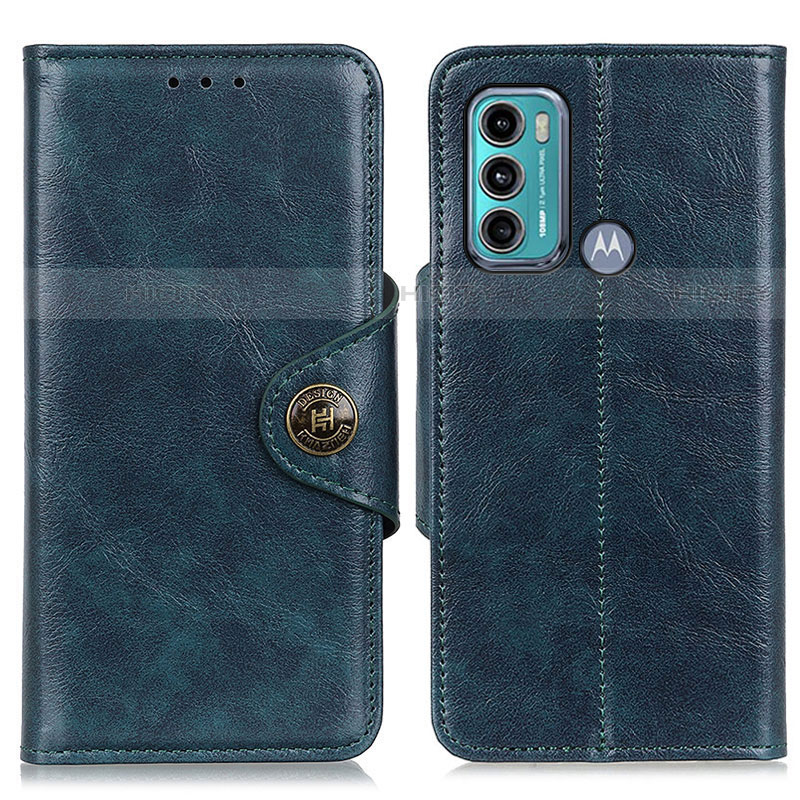 Handytasche Stand Schutzhülle Flip Leder Hülle M12L für Motorola Moto G60 Blau