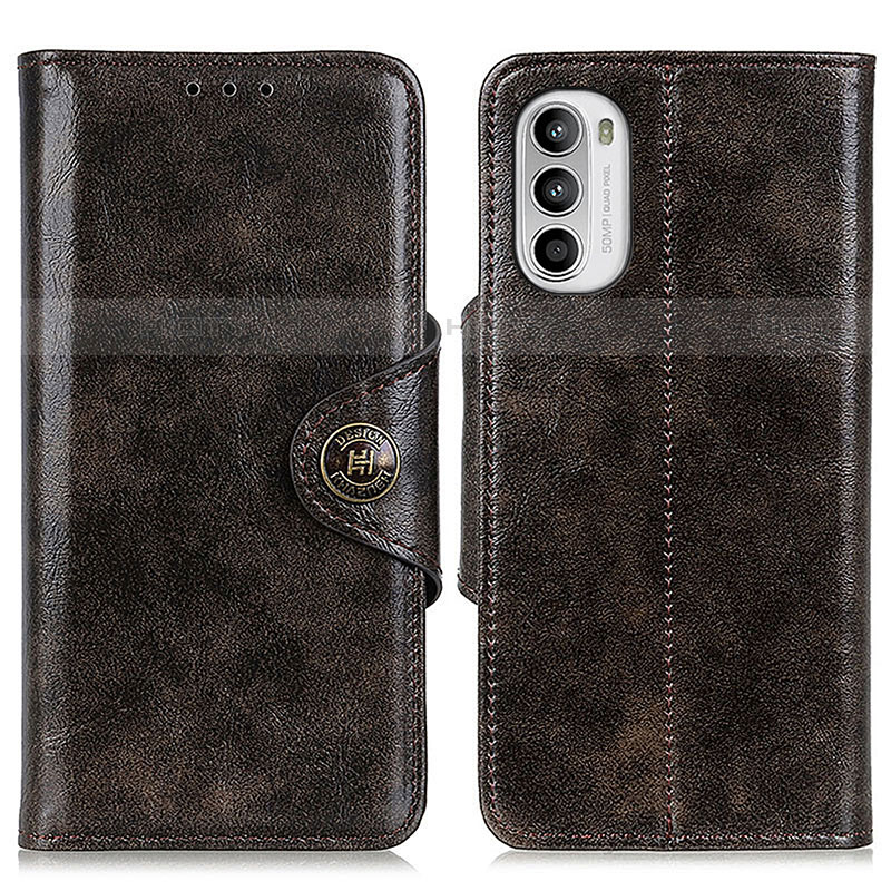 Handytasche Stand Schutzhülle Flip Leder Hülle M12L für Motorola Moto G71s 5G Bronze Plus