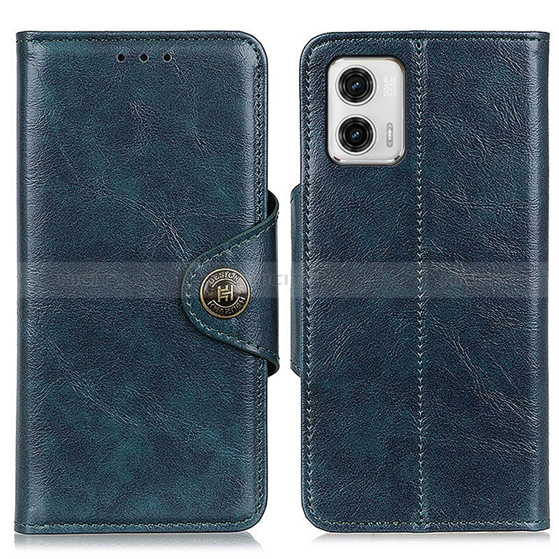 Handytasche Stand Schutzhülle Flip Leder Hülle M12L für Motorola Moto G73 5G Blau Plus