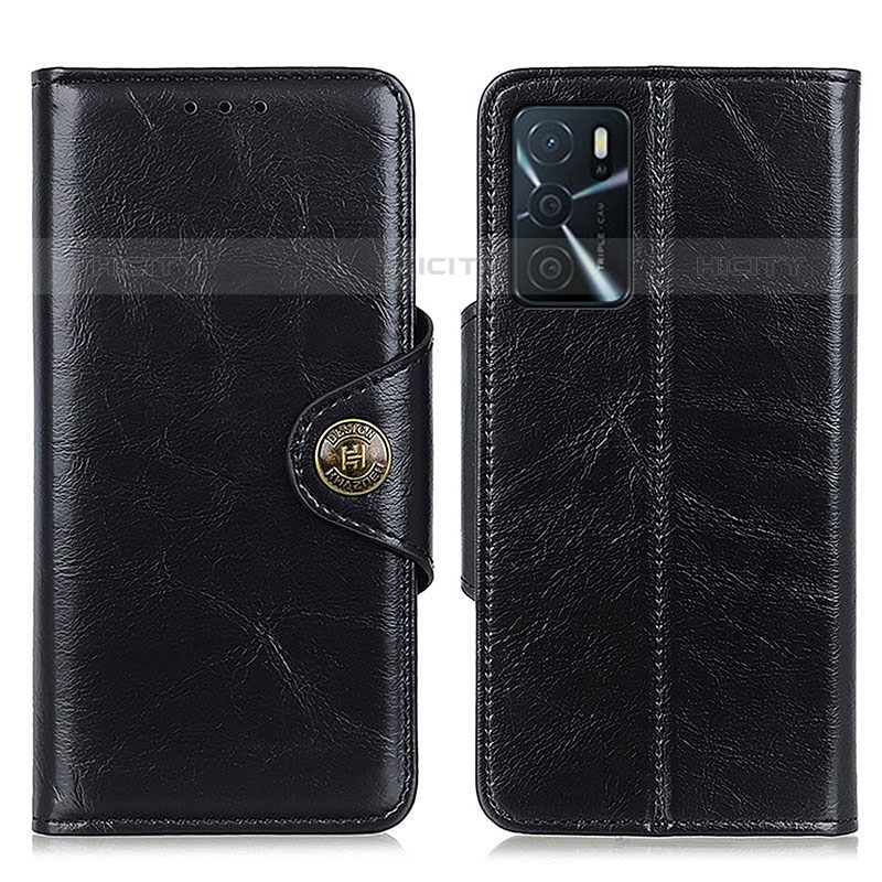 Handytasche Stand Schutzhülle Flip Leder Hülle M12L für Oppo A54s Schwarz Plus