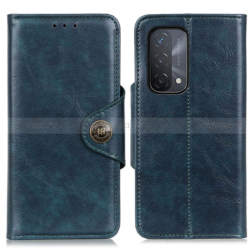 Handytasche Stand Schutzhülle Flip Leder Hülle M12L für Oppo A74 5G Blau Plus