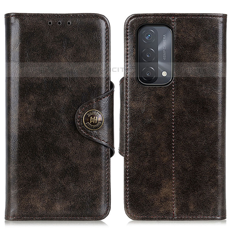 Handytasche Stand Schutzhülle Flip Leder Hülle M12L für Oppo A93 5G Bronze