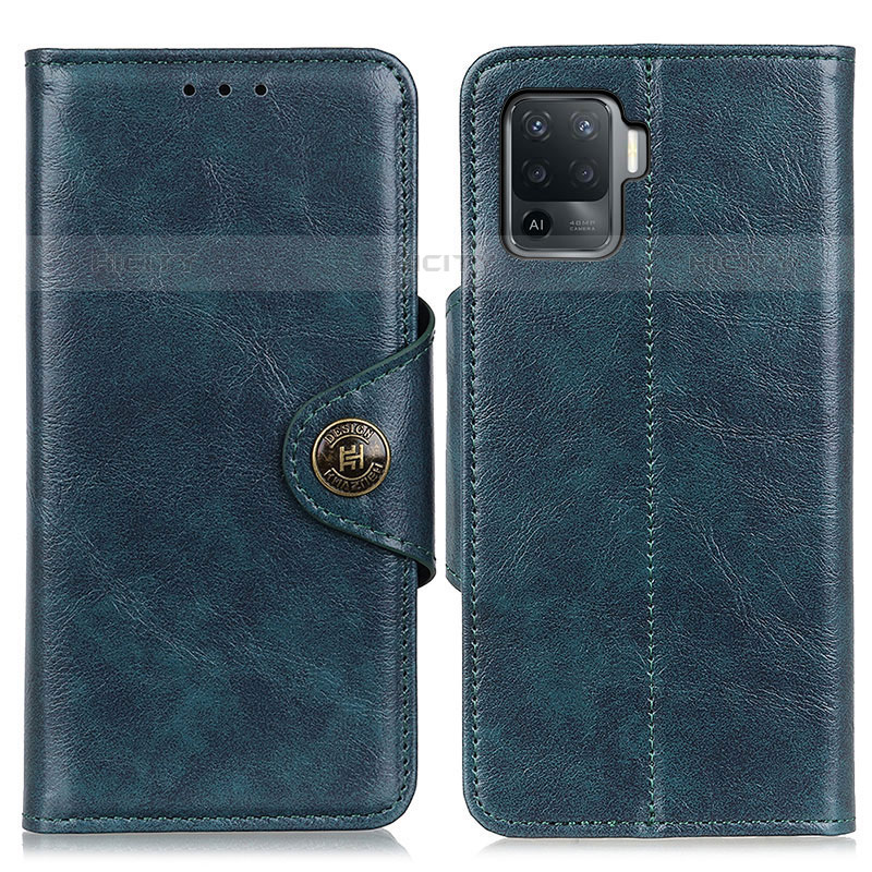 Handytasche Stand Schutzhülle Flip Leder Hülle M12L für Oppo F19 Pro Blau