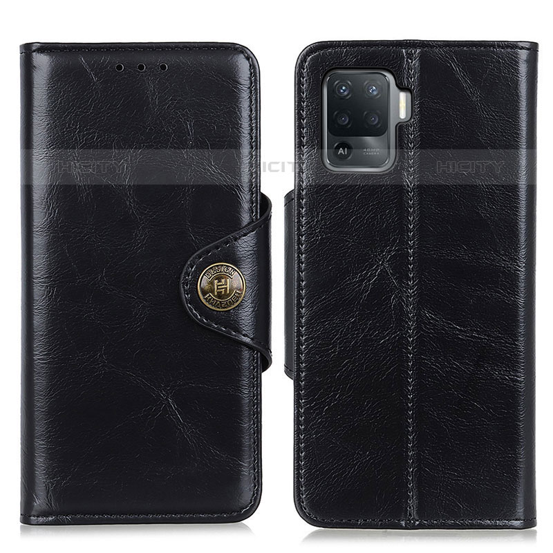 Handytasche Stand Schutzhülle Flip Leder Hülle M12L für Oppo F19 Pro Schwarz