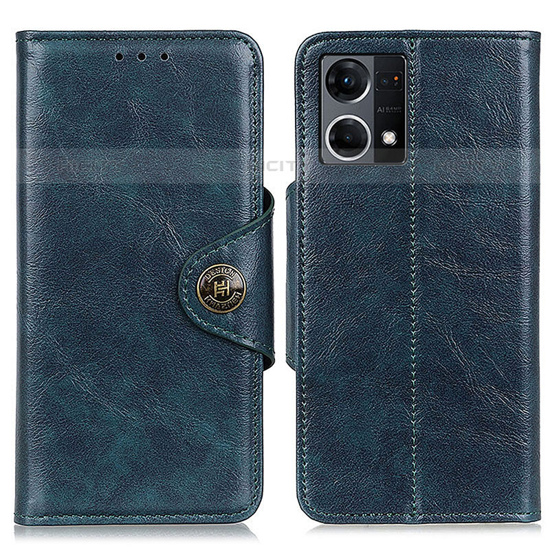 Handytasche Stand Schutzhülle Flip Leder Hülle M12L für Oppo F21 Pro 4G Blau