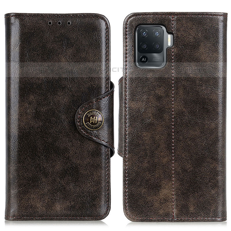 Handytasche Stand Schutzhülle Flip Leder Hülle M12L für Oppo Reno5 Lite Bronze