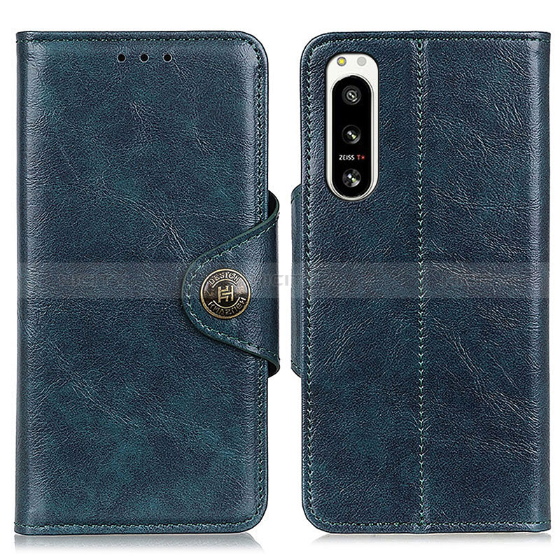 Handytasche Stand Schutzhülle Flip Leder Hülle M12L für Sony Xperia 5 IV Blau