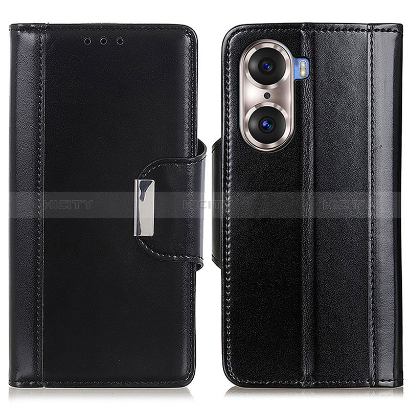 Handytasche Stand Schutzhülle Flip Leder Hülle M13L für Huawei Honor 60 Pro 5G Schwarz