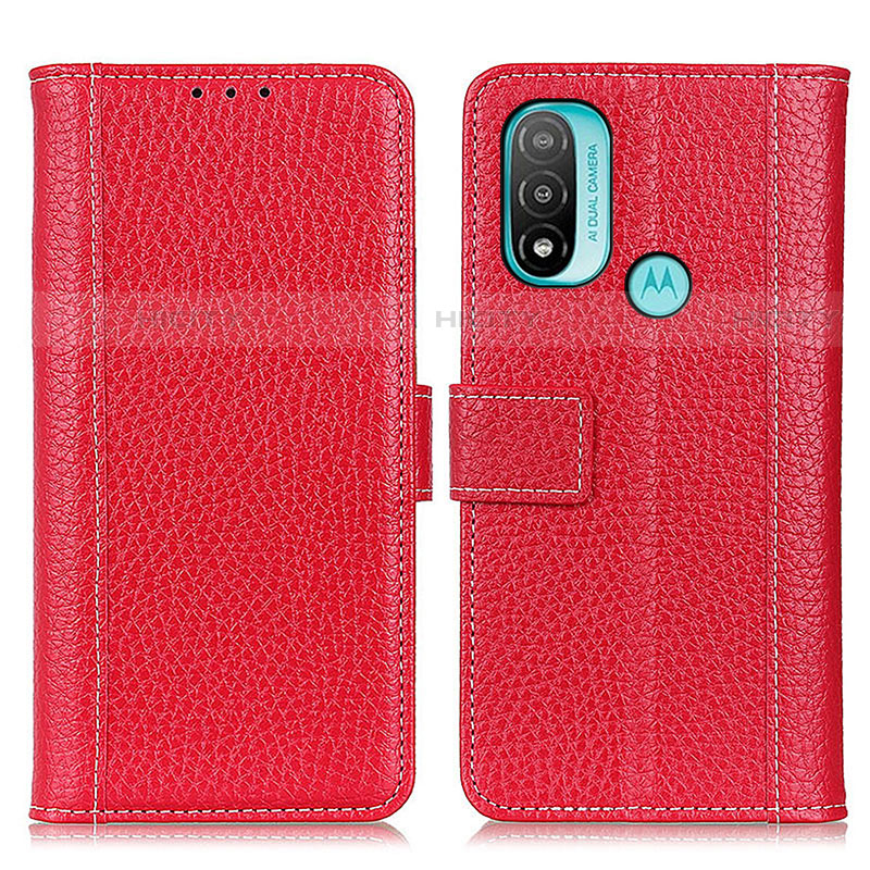 Handytasche Stand Schutzhülle Flip Leder Hülle M13L für Motorola Moto E30 Rot