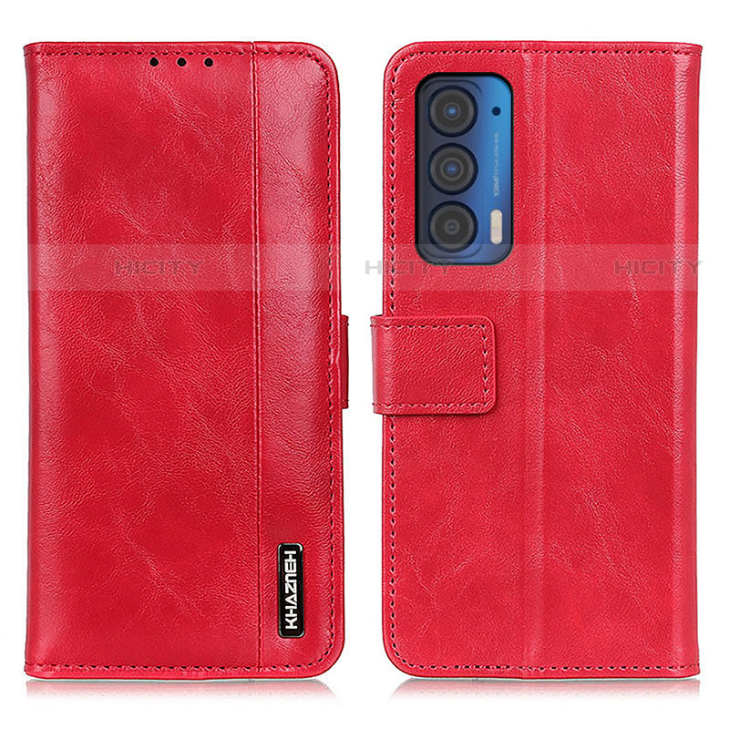 Handytasche Stand Schutzhülle Flip Leder Hülle M13L für Motorola Moto Edge (2021) 5G Rot Plus