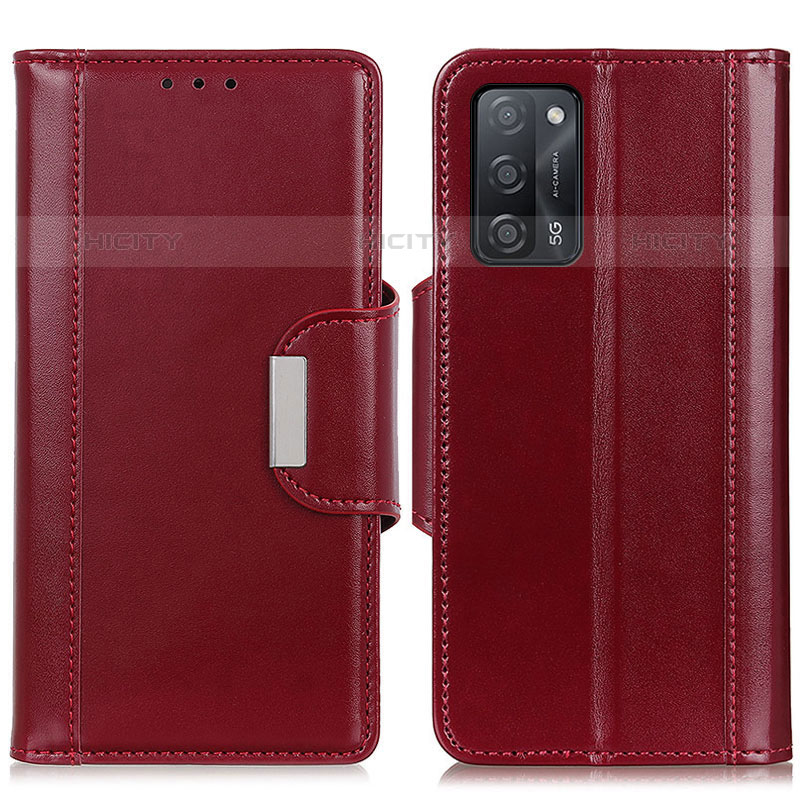 Handytasche Stand Schutzhülle Flip Leder Hülle M13L für Oppo A55 5G Rot