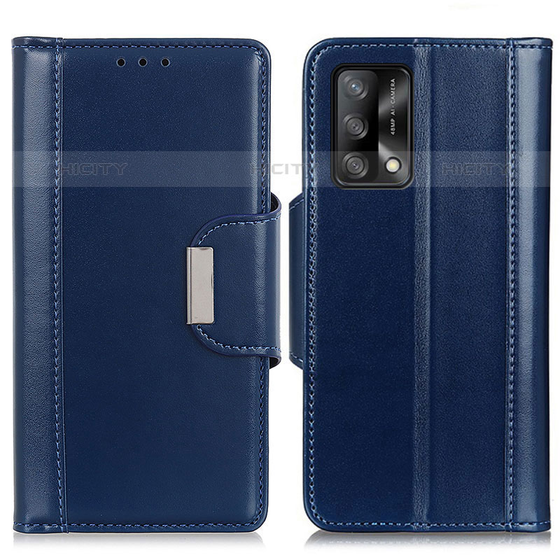 Handytasche Stand Schutzhülle Flip Leder Hülle M13L für Oppo A74 4G Blau