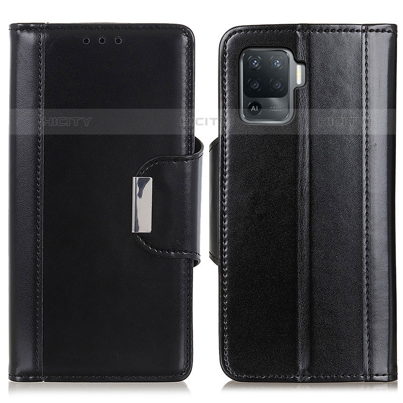 Handytasche Stand Schutzhülle Flip Leder Hülle M13L für Oppo Reno5 F Schwarz