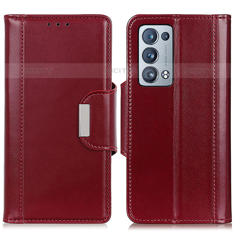 Handytasche Stand Schutzhülle Flip Leder Hülle M13L für Oppo Reno6 Pro 5G Rot