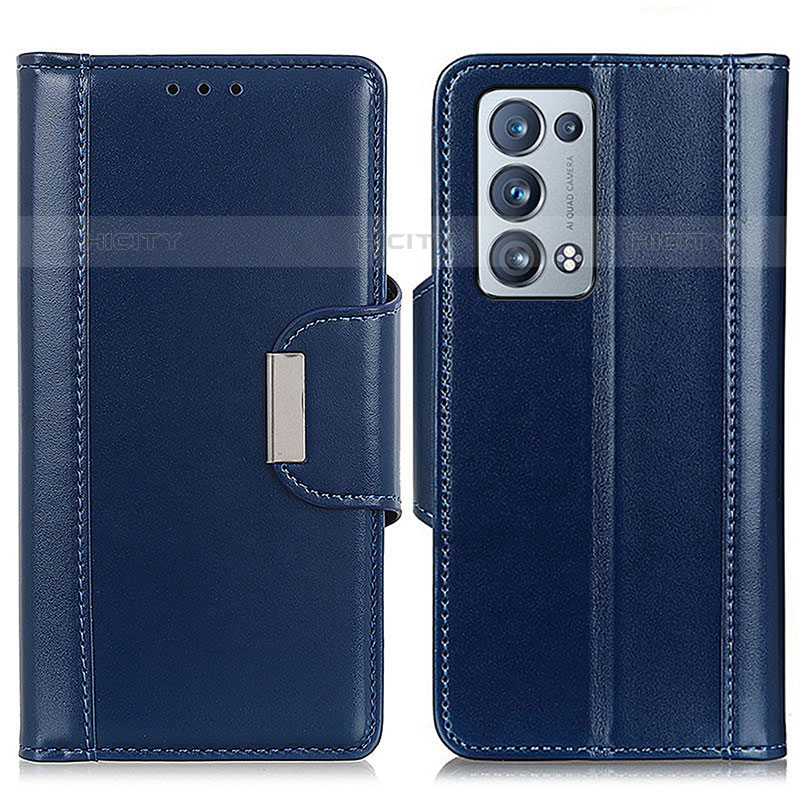 Handytasche Stand Schutzhülle Flip Leder Hülle M13L für Oppo Reno6 Pro+ Plus 5G Blau