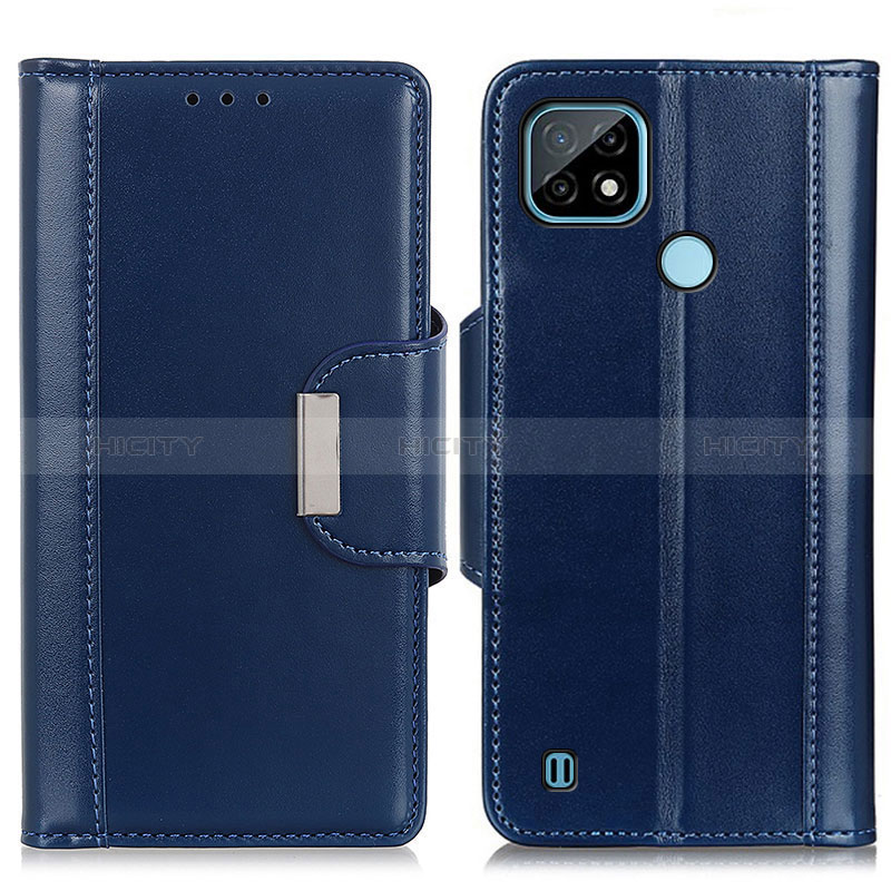 Handytasche Stand Schutzhülle Flip Leder Hülle M13L für Realme C21 Blau