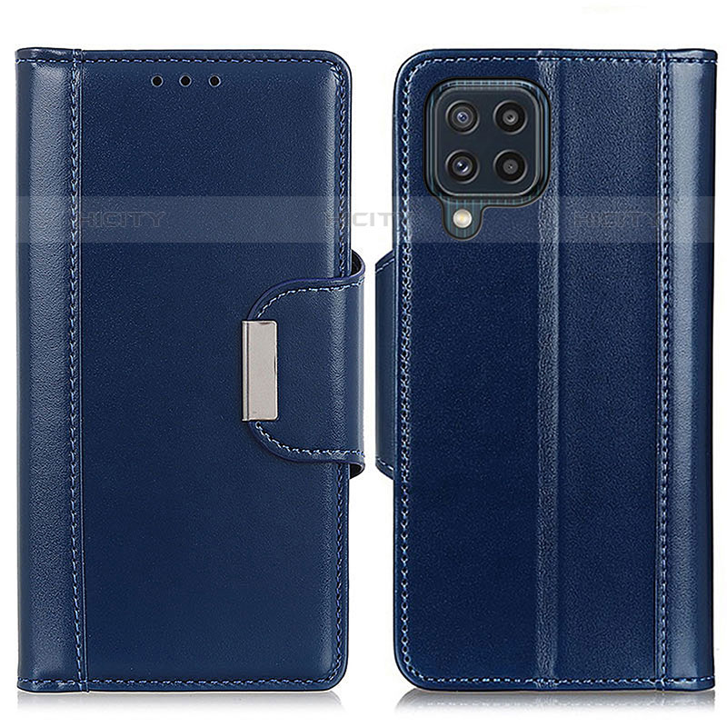 Handytasche Stand Schutzhülle Flip Leder Hülle M13L für Samsung Galaxy M32 4G Blau Plus