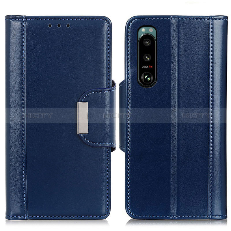 Handytasche Stand Schutzhülle Flip Leder Hülle M13L für Sony Xperia 5 III SO-53B Blau