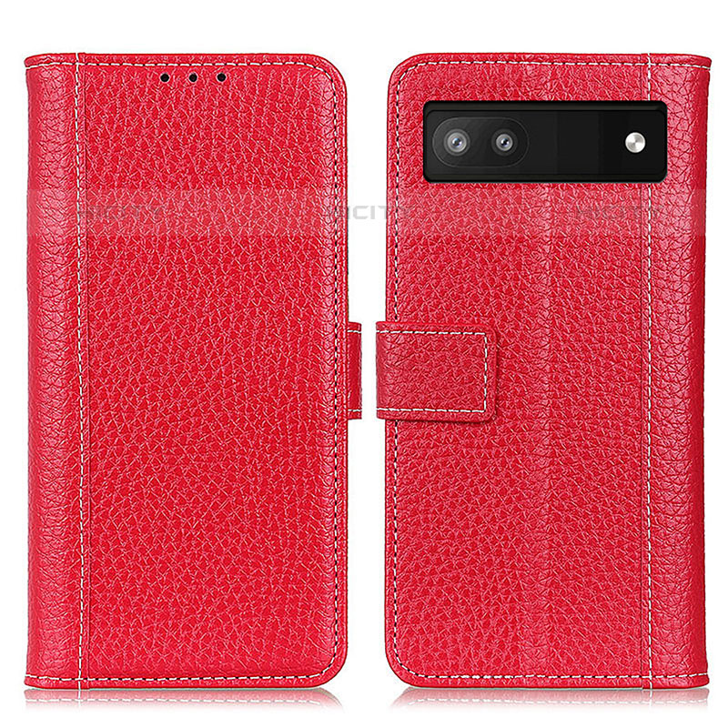 Handytasche Stand Schutzhülle Flip Leder Hülle M14L für Google Pixel 6a 5G Rot