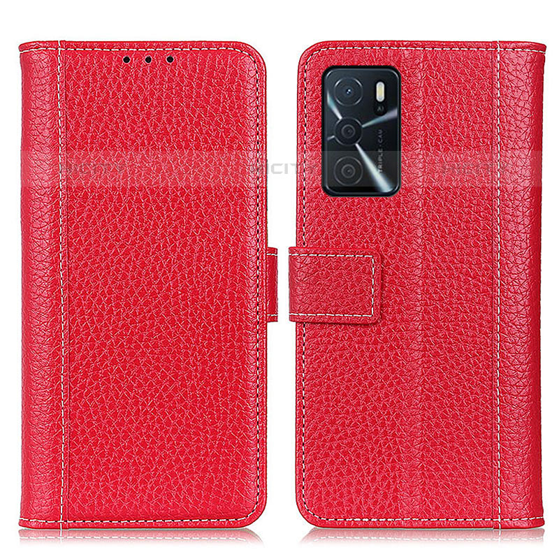 Handytasche Stand Schutzhülle Flip Leder Hülle M14L für Oppo A16s Rot Plus