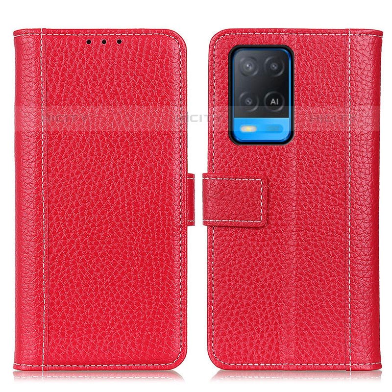 Handytasche Stand Schutzhülle Flip Leder Hülle M14L für Oppo A54 4G Rot