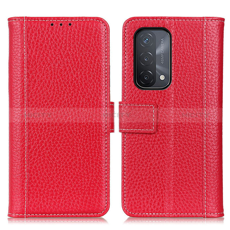 Handytasche Stand Schutzhülle Flip Leder Hülle M14L für Oppo A54 5G Rot Plus