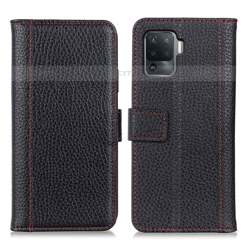 Handytasche Stand Schutzhülle Flip Leder Hülle M14L für Oppo F19 Pro Schwarz