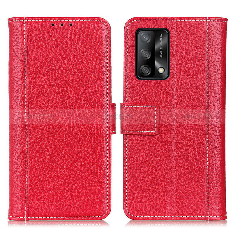 Handytasche Stand Schutzhülle Flip Leder Hülle M14L für Oppo F19s Rot Plus