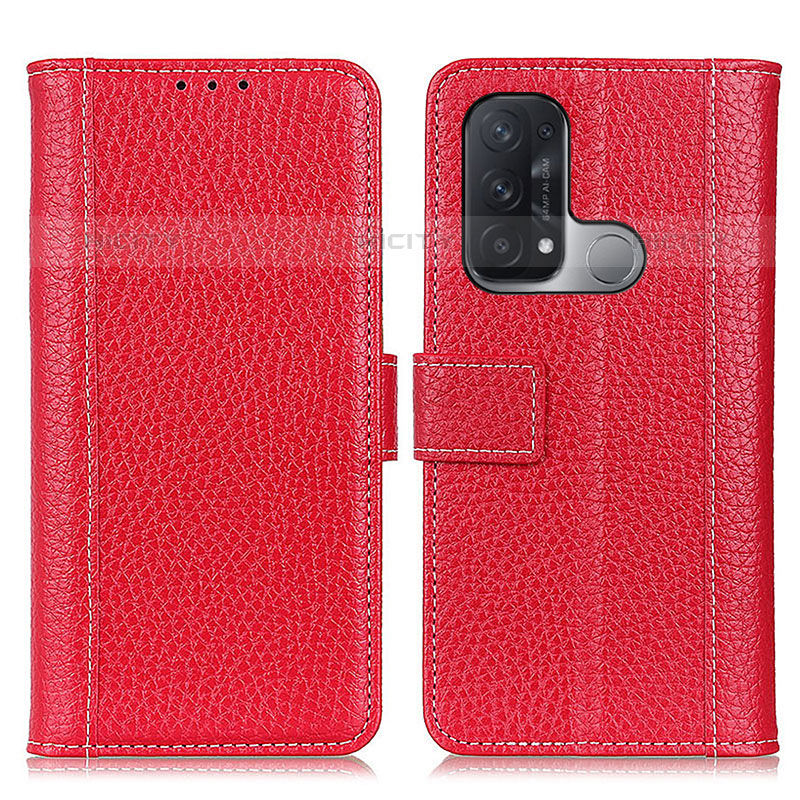 Handytasche Stand Schutzhülle Flip Leder Hülle M14L für Oppo Reno5 A Rot Plus