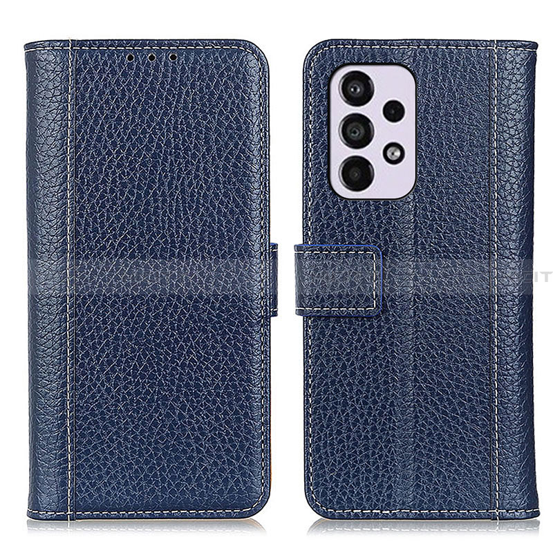 Handytasche Stand Schutzhülle Flip Leder Hülle M14L für Samsung Galaxy A33 5G Blau