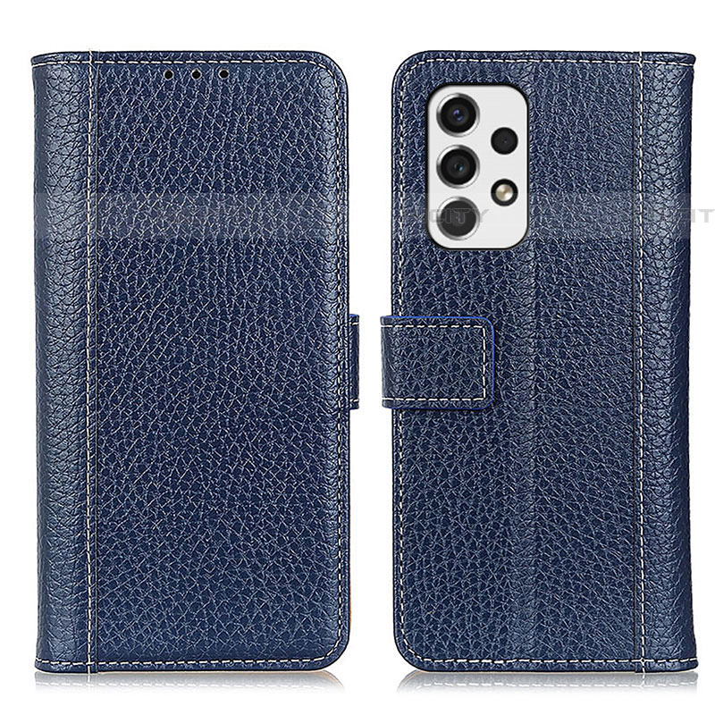 Handytasche Stand Schutzhülle Flip Leder Hülle M14L für Samsung Galaxy A53 5G Blau