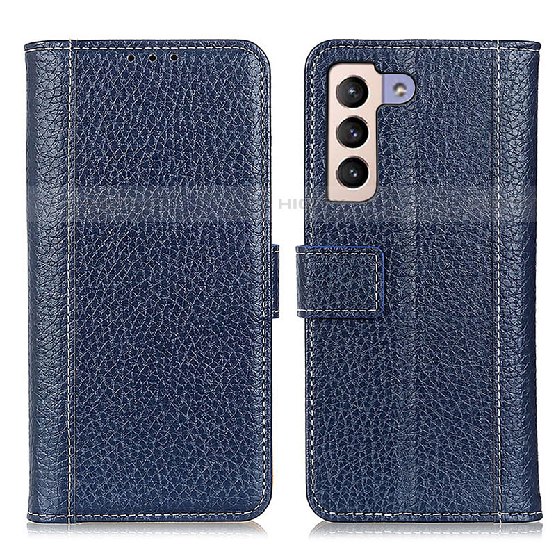 Handytasche Stand Schutzhülle Flip Leder Hülle M14L für Samsung Galaxy S21 Plus 5G Blau