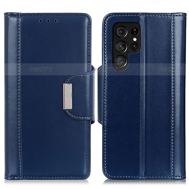 Handytasche Stand Schutzhülle Flip Leder Hülle M14L für Samsung Galaxy S23 Ultra 5G Blau Plus