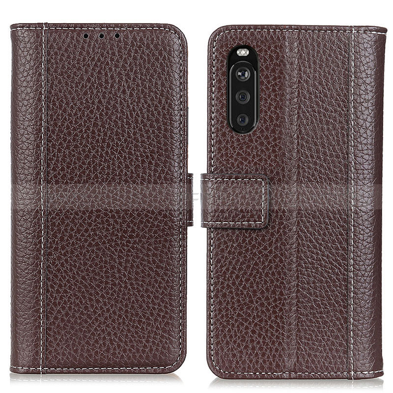 Handytasche Stand Schutzhülle Flip Leder Hülle M14L für Sony Xperia 10 III Braun