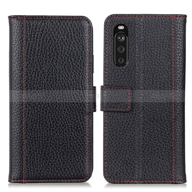 Handytasche Stand Schutzhülle Flip Leder Hülle M14L für Sony Xperia 10 III SO-52B Schwarz Plus