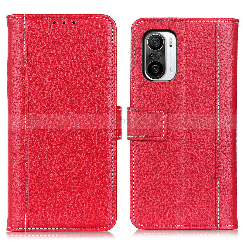 Handytasche Stand Schutzhülle Flip Leder Hülle M14L für Xiaomi Poco F3 5G Rot