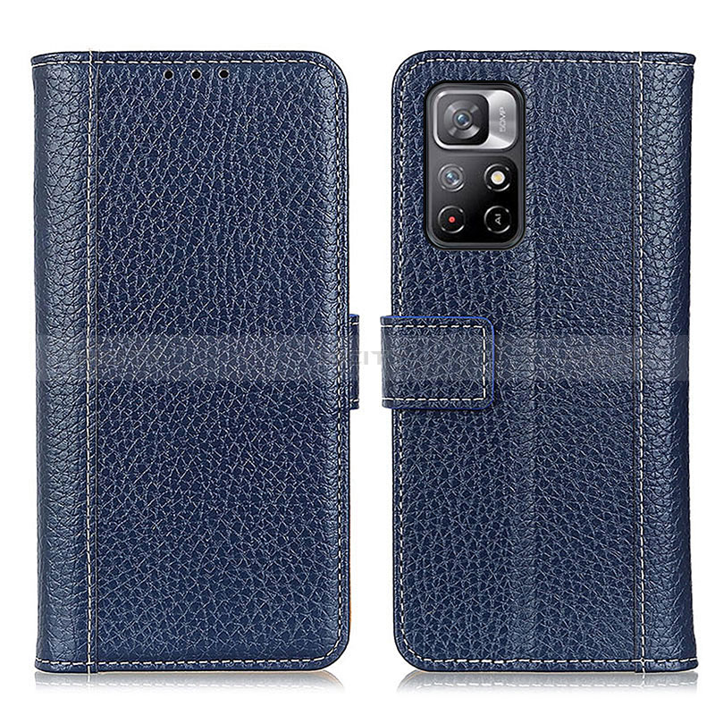 Handytasche Stand Schutzhülle Flip Leder Hülle M14L für Xiaomi Redmi Note 11T 5G Blau